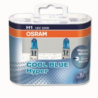 Автолампа галогенная OSRAM H1 COOL BLUE HYPER 12V 55W (2шт.)