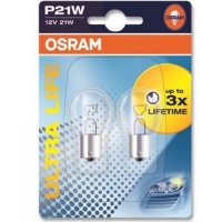 Автолампа галогенная OSRAM P21W ULTRA LIFE 12V 21W (2шт.)