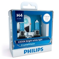 Автомобильная лампа PHILIPS CRYSTAL VISION H4 60/55W (2шт.)